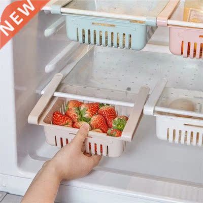 Fridge Drawer Organizer,Retractable Drawer Refrigerator