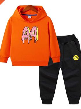 Summer A4 Merch Child Hoodie Pants Suit a4 Donuts print Boy