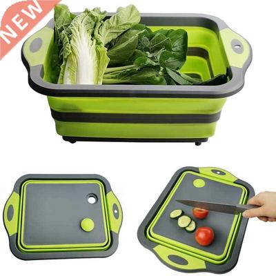 Folding Cutting Board Multifunctional Collapsible Sink Drain