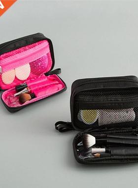 Double layer Travel Nylon beauty makeup bags water-proof cos