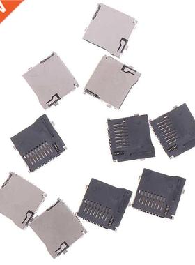 10pcs Push-Push Type TransFlash TF Micro SD Card Socket Adap