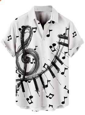 Shirts for Men Hawaiian Music Shirts Coconut ree Fashion Pri