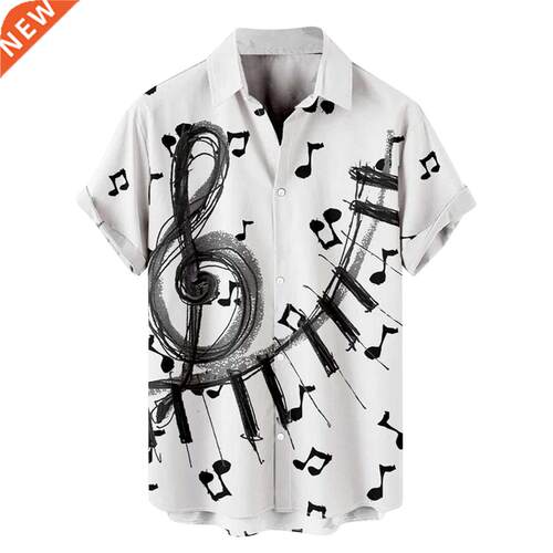 Shirts for Men Hawaiian Music Shirts Coconut ree Fashion Pri