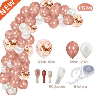 Rose Gold Balloons Confetti Set Chrome ballon Birthday deco