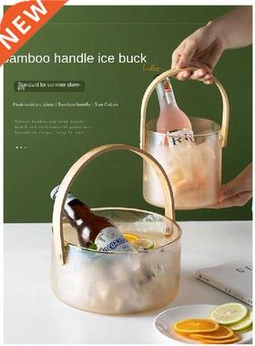 Good-looking Ice Bucket Glass Grid Red Wine Barrel Fruit