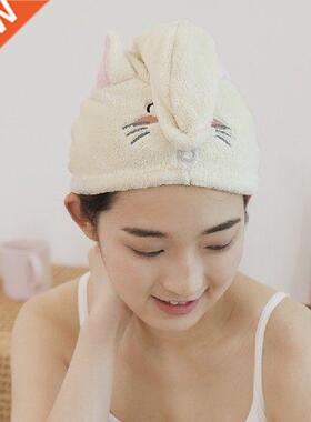 Towels Bathroom Microfiber Solid Quickly Dry Hair Hat Home