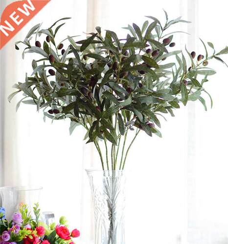 Artificial European Olive e Branches with olive fruit leaves