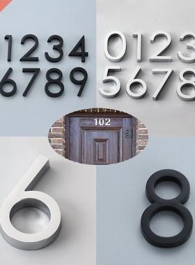 Adhesive Glossy 3D House Number Sticker Door Plate Sign Outd