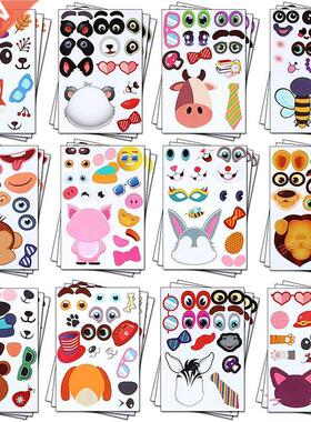 24Sheets Children DIY Puzzle Sticker Gmes 12 nimls Fce