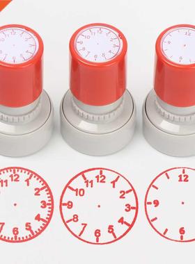 1PC Clock Stamp Teaching Tools for Kids Learning on Watch Mu