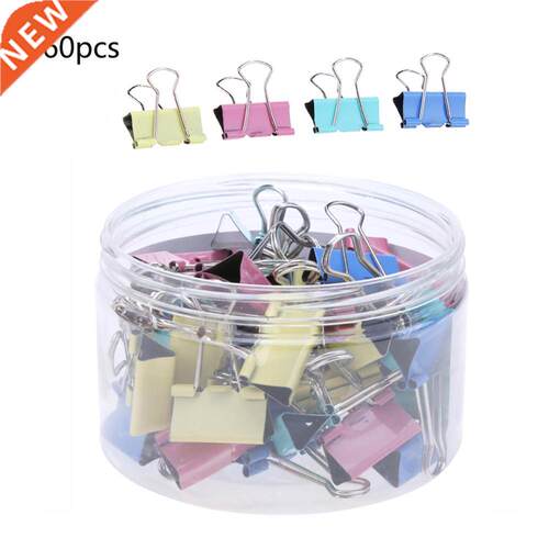 60PCS/lot 15mm Colorful Metal Binder Clips Office Stationery
