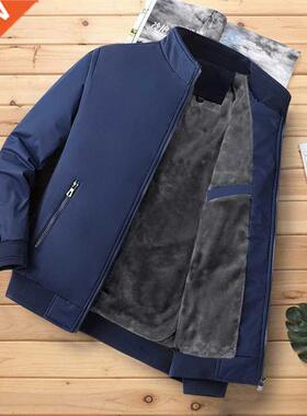 MANTLCONX Men's Winter Jackets Thick Stand Collar Parka Men