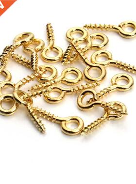 100 pcs 8mm x 4mm Screw Eye Bails Jewellery Craft (8x4MM Gol