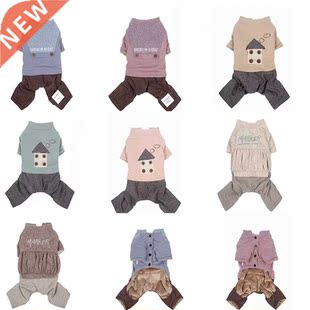 Winter Warm Pet Dog Jumpsuit Pet Four Legged Coats for