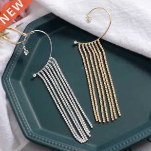 20Style Luxury Shiny Crystal Rhinestone Long Tassel Ear Cuff