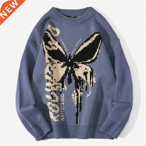 Hip Hop Knitwear Mens Women's Sweaters 2022 Haruku Fashion