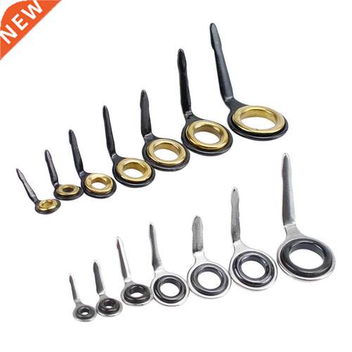14 Piece Single Leg Fishing Rod Ring Eye Guide Set Rod Repai