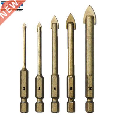 *TASP 5pcs Glass Drill Bit Set Carbide Tipped Ceramic Tile C