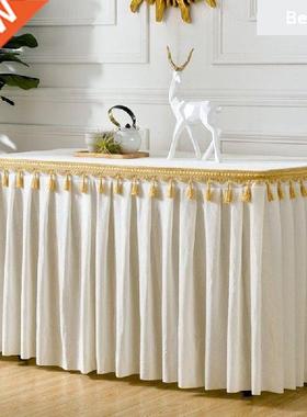 Velvet Table Cloth Skirting Cover Buffet Conference Hotel