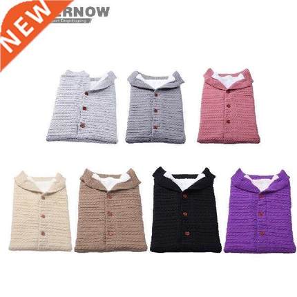Newborn Baby Winter Warm Sleeping Bags Infant Button Knit