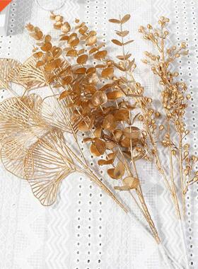 1PC Three-pronged Fan Leaf Netting Artificial Gd Ginkgo Eu