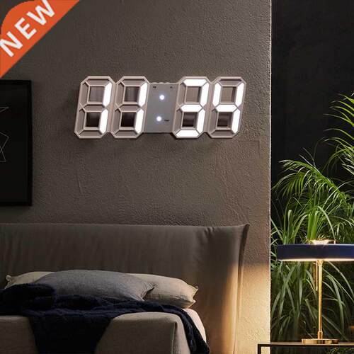 Portable Led Digital Wall Clock Date Time Temperature Nightl
