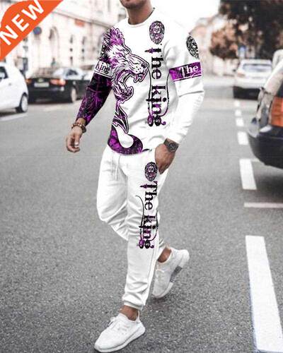 2022 New Silk ice summer streetwear 3d horse lion tiger long