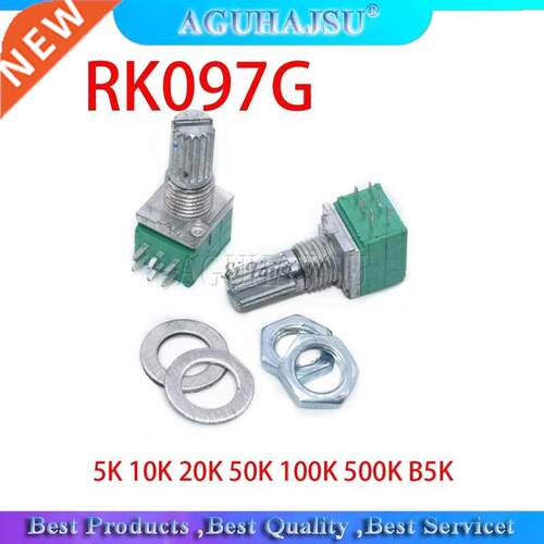 5pcs RK097G 5K 10K 20K 50K 100K 500K B5K with a switch audio