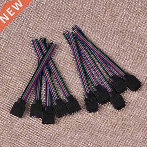 10Pcs 4Pin Male + Female Connector Cable Wire For 3528 5050