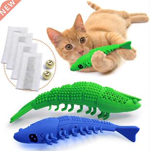 LVTUBANLV Cat Toothbrush Catnip Toy - Durable Hard Rubber -