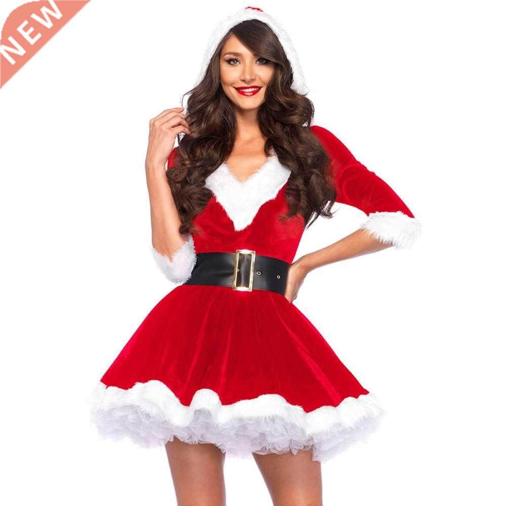 Christmas Women Dress Santa Claus Outfits Ladies Fancy Dress图片