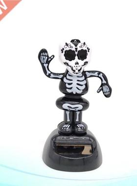 Halloween Toy Car Bobblehead Sketelon Ghost Head Dashboard