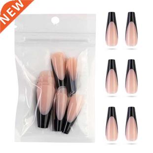 Full Cover French Nails Press on Tips Coffin False Acrylic