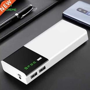 FLOVEME Dual USB 10000 mAh Power Mirror LED Display Portabl
