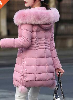 Faux Fur Parkas Women 2021 New Winter Down Cotton Jacket Wom