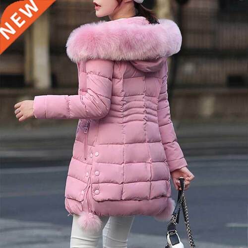 Faux Fur Parkas Women 2021 New Winter Down Cotton Jacket Wom