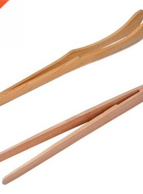 1Pcs Wooden Tea Tweezer Bacon Tea Clp Tongs Bamboo Salad Fo