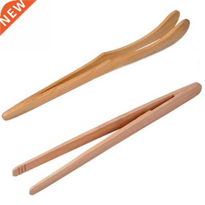 1Pcs Wooden Tea Tweezer Bacon Tea Clp Tongs Bamboo Salad Fo