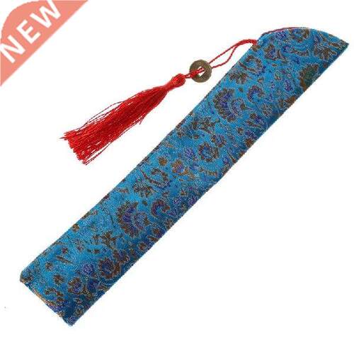 Tas Kipas Tangan Tiongkok Lipat Sutra dengan Penutup Casing
