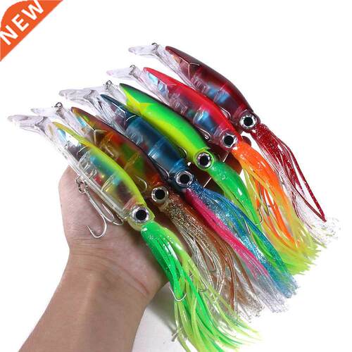 1pcs Hard Fishing Lure Fish Bait 40g 6 Color Squid High Carb