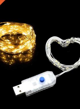 Led Copper Wire Fairy Lights USB Powered LED String Lights H