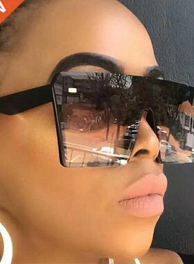 2020 Fashion Oversized Square Sunglasses Retro Gradient Big