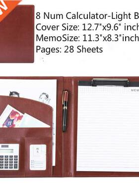 A4 P Leather Business Padfolio Organizer Case Vintage Binder