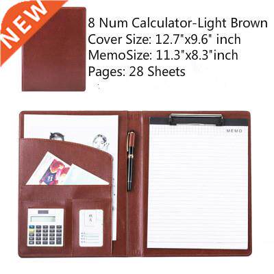 A4 P Leather Business Padfolio Organizer Case Vintage Binder