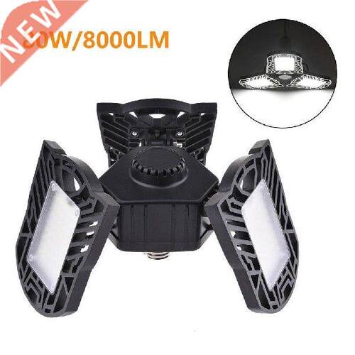 2020 NEW 80W/8000LM LED Adjustable Three Light Garage Lamp