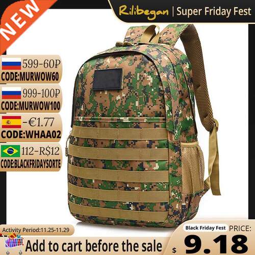 Camouflage Backpack Men Large Capacity Army Military Tactica