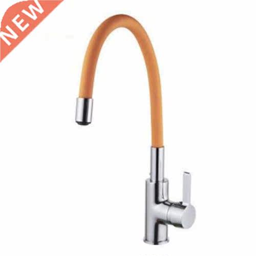 360 Degree Adjustable Orange Color Faucet Stainless Steel Sp