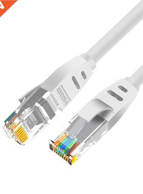 Cat 6 Ethernet Cable Flat Head 10Ft 10Gbps RJ45 Internet Cab