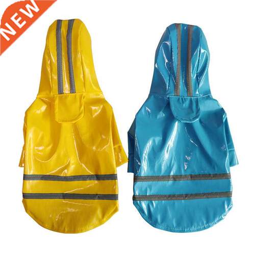 Pet Dog Raincoat Waterproof Dog Clothes PU Reflective Dog Ho