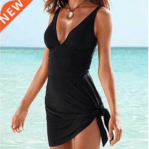 Plus Size Women One Pieces Swimwear Split Skirt Swimming Wea